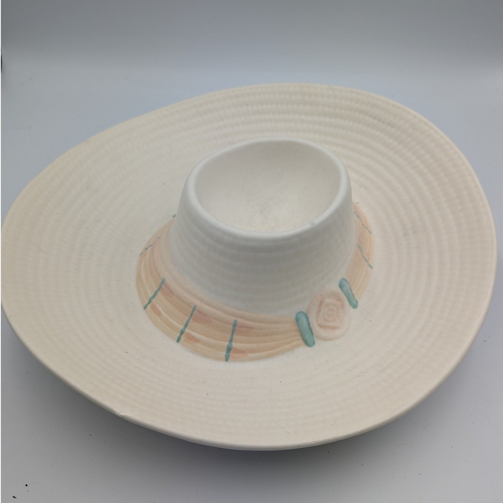 Treasure Craft Sombrero/ Cowboy Hat Large Serving Ceramic Vintage USA Aztec 14"